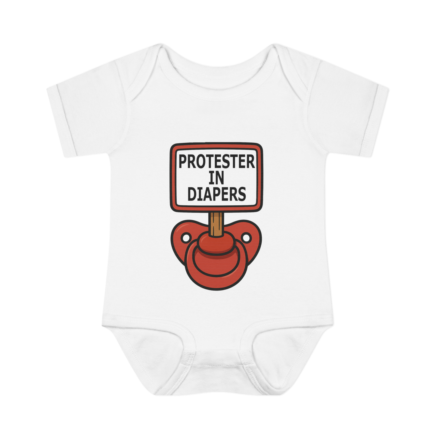'Protester in Diapers' Bodysuit