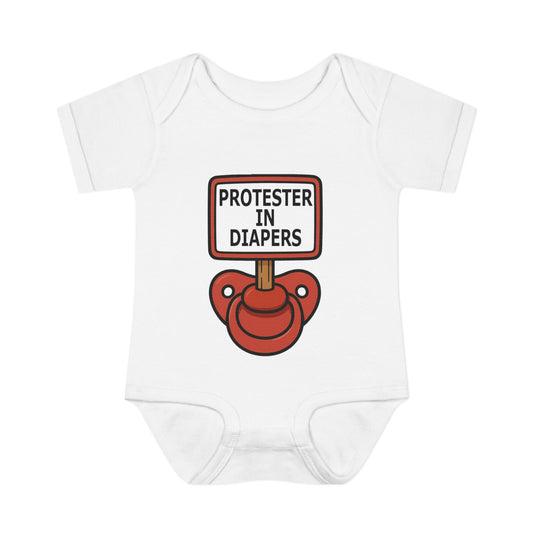 'Protester in Diapers' Bodysuit